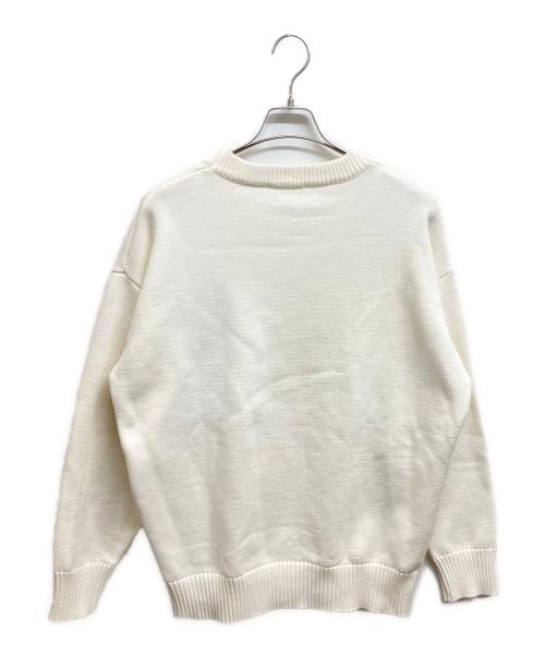 AMI PARIS（アミ パリス）AMI PARIS (アミ パリス) ami de coeur クルーネックセーター ホワイト サイズ:Lの古着・服飾アイテム