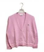 LACOSTEラコステ）の古着「ニットカーディガン」｜ピンク