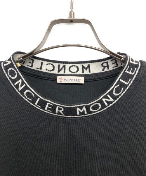MONCLER（モンクレール）MONCLER (モンクレール) ネックロゴTシャツ ブラック サイズ:Lの古着・服飾アイテム