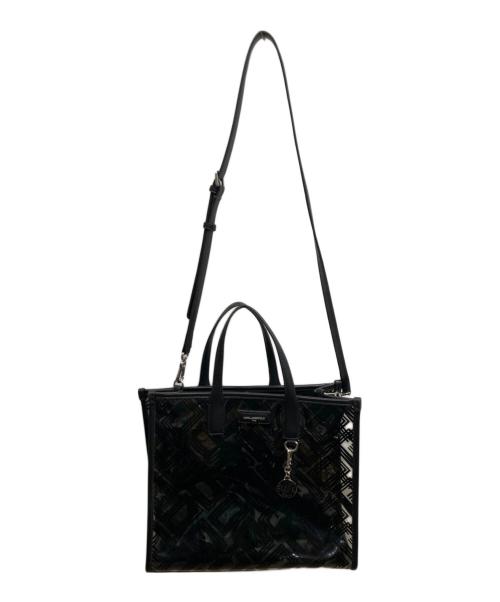 Karl Lagerfeld（カール ラガーフェルド）KARL LAGERFELD (カール ラガーフェルド) トートバッグ ブラックの古着・服飾アイテム
