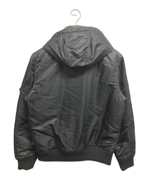ALPHA（アルファ）ALPHA (アルファ) フーデッドリブジャケット ブラック サイズ:Lの古着・服飾アイテム