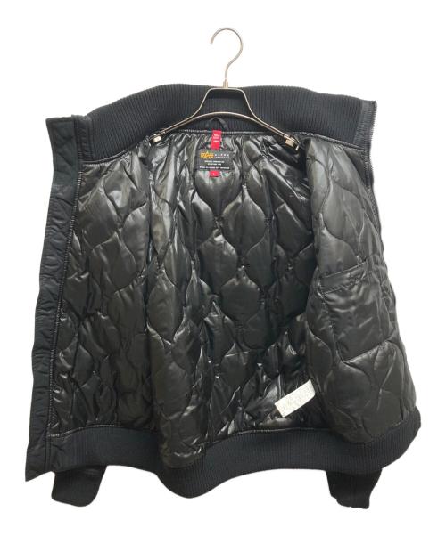 ALPHA（アルファ）ALPHA (アルファ) フーデッドリブジャケット ブラック サイズ:Lの古着・服飾アイテム