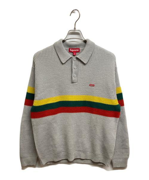 SUPREME（シュプリーム）Supreme (シュプリーム) Small Box Polo Sweater グレー サイズ:Mの古着・服飾アイテム