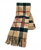 JOHNSTONS OF ELGINジョンストンズオブエルガン）の古着「カシミヤ混メリノウールマフラー」｜ベージュ