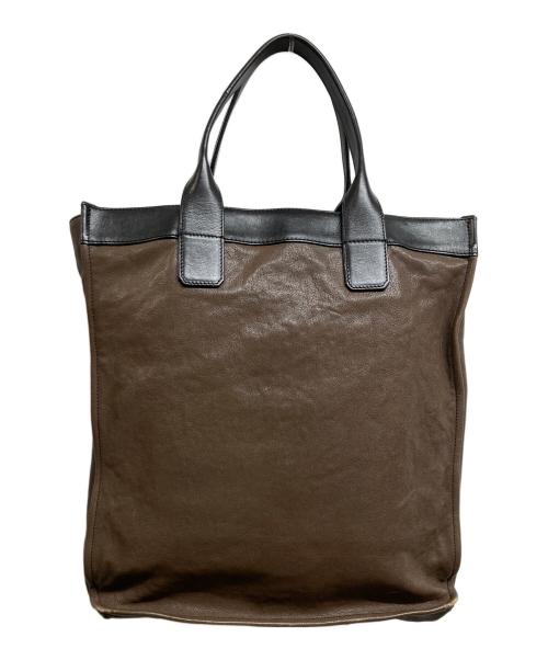 Chloe（クロエ）Chloe (クロエ) バイカラーレザートートバッグ ブラウンの古着・服飾アイテム