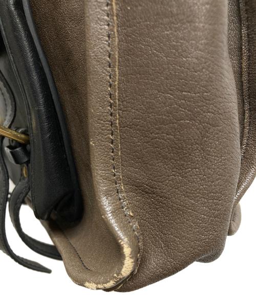 Chloe（クロエ）Chloe (クロエ) バイカラーレザートートバッグ ブラウンの古着・服飾アイテム