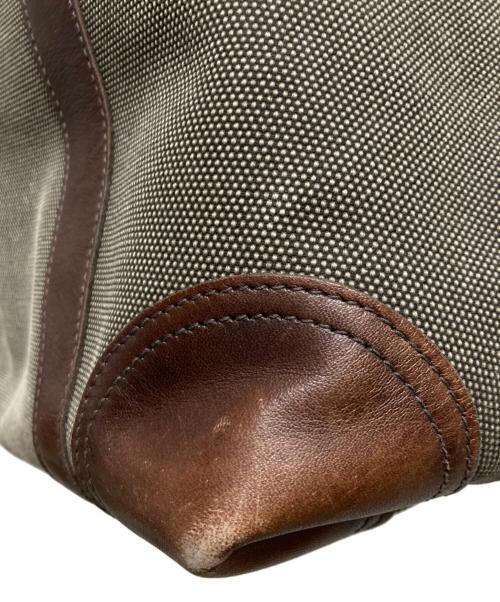 J&M DAVIDSON（ジェイ＆エム デヴィッドソン）J&M DAVIDSON (ジェイ＆エム デヴィッドソン) レザーコンビキャンバストートバッグ ブラウンの古着・服飾アイテム