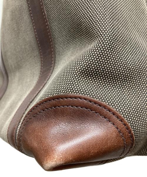 J&M DAVIDSON（ジェイ＆エム デヴィッドソン）J&M DAVIDSON (ジェイ＆エム デヴィッドソン) レザーコンビキャンバストートバッグ ブラウンの古着・服飾アイテム