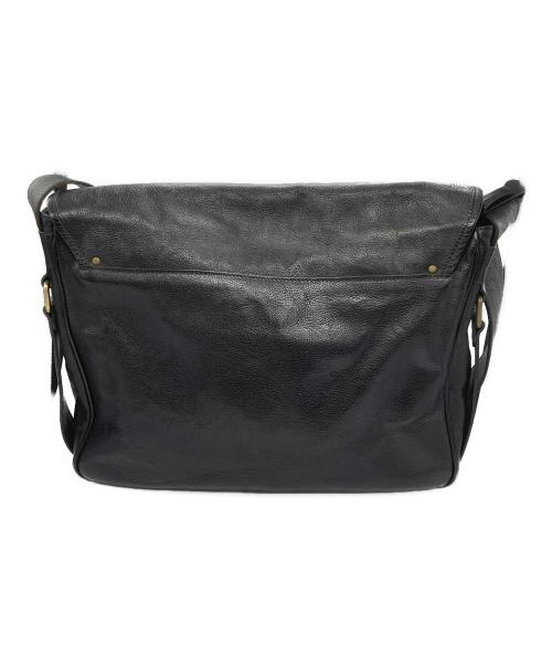 IL BISONTE（イル ビゾンテ）IL BISONTE (イル ビゾンテ) レザーショルダーバッグ ブラックの古着・服飾アイテム