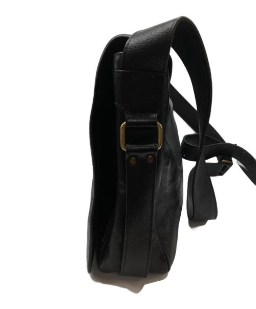 IL BISONTE（イル ビゾンテ）IL BISONTE (イル ビゾンテ) レザーショルダーバッグ ブラックの古着・服飾アイテム