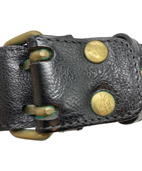 IL BISONTE（イル ビゾンテ）IL BISONTE (イル ビゾンテ) レザーショルダーバッグ ブラックの古着・服飾アイテム