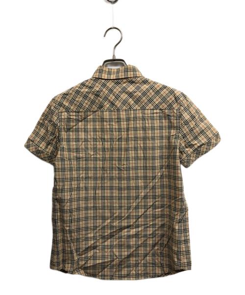 BURBERRY BLUE LABEL（バーバリー ブルー レーベル）BURBERRY BLUE LABEL (バーバリー ブルー レーベル) ノヴァチェック半袖シャツ ベージュ サイズ:38の古着・服飾アイテム