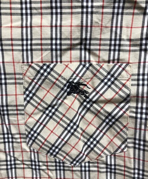 BURBERRY BLUE LABEL（バーバリー ブルー レーベル）BURBERRY BLUE LABEL (バーバリー ブルー レーベル) ノヴァチェック半袖シャツ ベージュ サイズ:38の古着・服飾アイテム