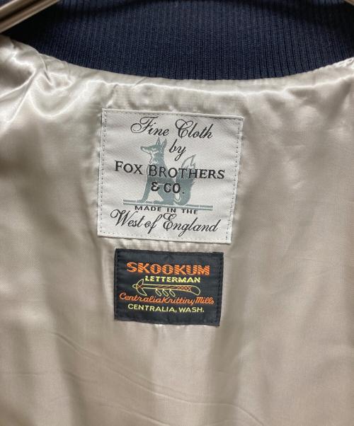 FOX BROTHERS（フォックスブラザーズ）FOX BROTHERS (フォックスブラザーズ) SKOOKUM (スクーカム) スタジャン ネイビー サイズ:Mの古着・服飾アイテム
