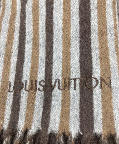 LOUIS VUITTON（ルイ ヴィトン）LOUIS VUITTON (ルイ ヴィトン) カシミヤブレンドストール ブラウンの古着・服飾アイテム