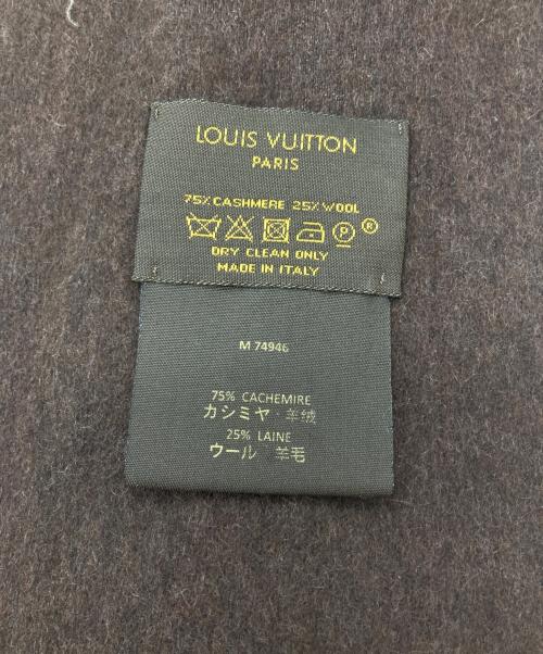 LOUIS VUITTON（ルイ ヴィトン）LOUIS VUITTON (ルイ ヴィトン) カシミヤブレンドストール ブラウンの古着・服飾アイテム