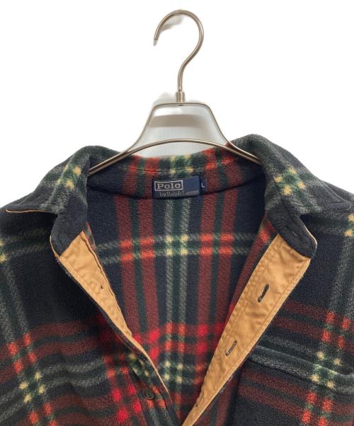 POLO RALPH LAUREN（ポロ・ラルフローレン）POLO RALPH LAUREN (ポロ・ラルフローレン) フリースプルオーバーシャツ レッド サイズ:Lの古着・服飾アイテム
