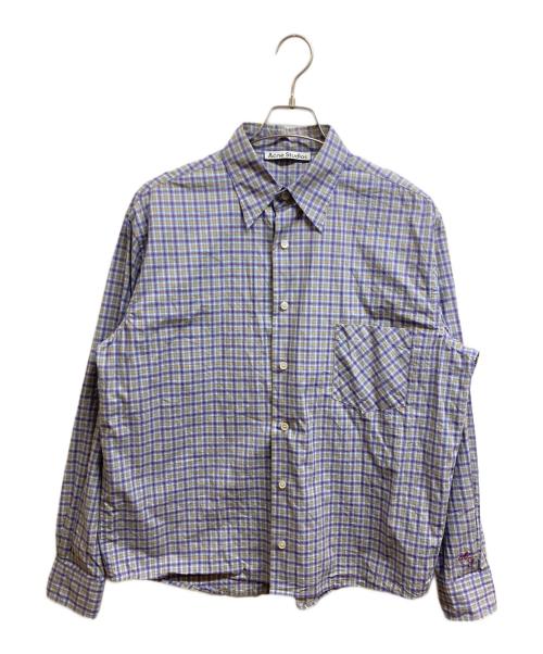 Acne studios（アクネ ストゥディオス）Acne studios (アクネ ストゥディオス) チェックシャツ パープル×ブルー サイズ:46の古着・服飾アイテム