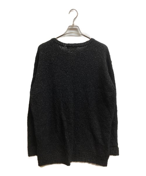 Omar Afridi（オマールアフリディ）Omar Afridi (オマールアフリディ) サイドスリットコットンニット ブラック サイズ:XLの古着・服飾アイテム