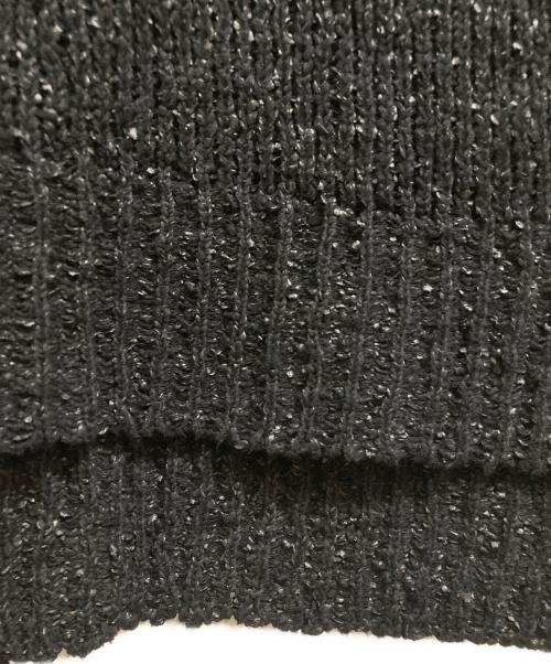 Omar Afridi（オマールアフリディ）Omar Afridi (オマールアフリディ) サイドスリットコットンニット ブラック サイズ:XLの古着・服飾アイテム