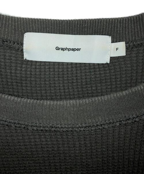 Graphpaper（グラフペーパー）Graphpaper (グラフペーパー) Waffle S/S Tee グレー サイズ:Freeの古着・服飾アイテム