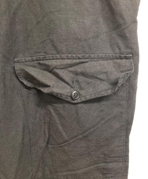 COMOLI（コモリ）COMOLI (コモリ) ヴィスコースリネン ドローストリングパンツ ブラック サイズ:3の古着・服飾アイテム