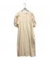 6(ROKU) BEAUTY&YOUTH（ロク ビューティーアンドユース）の古着「VOLUME SHORT SLEEVE DRESS/6(ROKU) BEAUTY&YOUTHワンピース」｜ベージュ