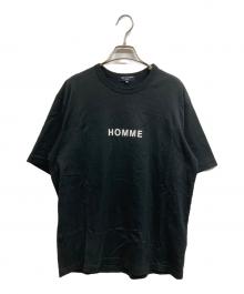 COMME des GARCONS HOMME（コムデギャルソン オム）の古着「HOMMEロゴプリントTシャツ」｜ブラック