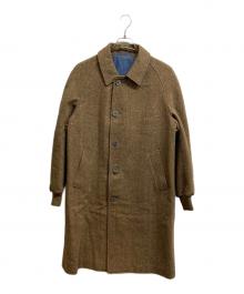 FRANKLIN TAILORED（フランクリンテーラード）の古着「ツイードステンカラーコート」｜ブラウン