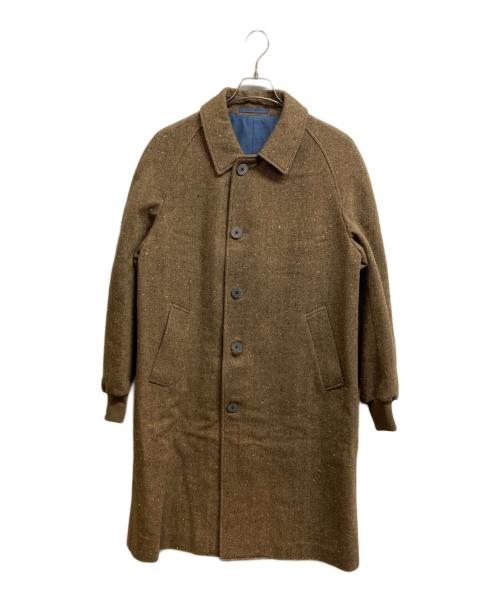FRANKLIN TAILORED（フランクリンテーラード）FRANKLIN TAILORED (フランクリンテーラード) ツイードステンカラーコート ブラウン サイズ:3の古着・服飾アイテム