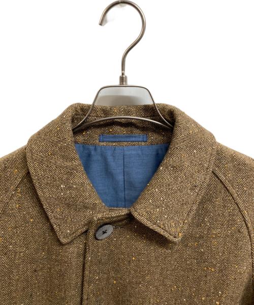 FRANKLIN TAILORED（フランクリンテーラード）FRANKLIN TAILORED (フランクリンテーラード) ツイードステンカラーコート ブラウン サイズ:3の古着・服飾アイテム