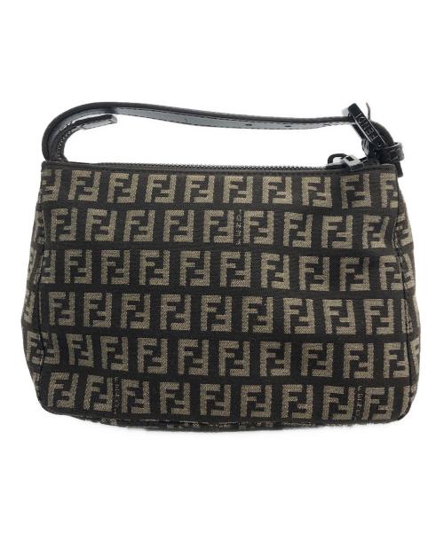 FENDI（フェンディ）FENDI (フェンディ) ズッキーノ ハンドポーチ ブラウンの古着・服飾アイテム