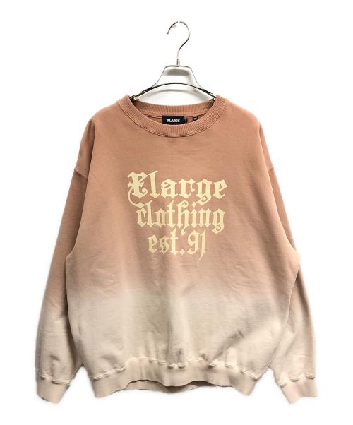 X-LARGE（エクストララージ）X-LARGE (エクストララージ) GRADATION CREWNECK SWEATSHIRTS ブラウン サイズ:XLの古着・服飾アイテム