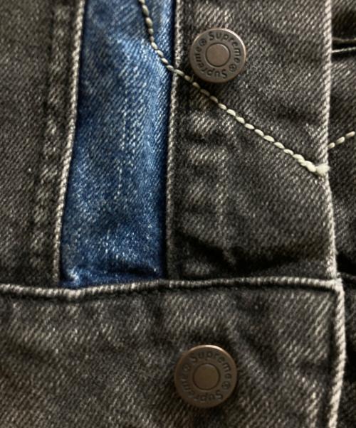 SUPREME（シュプリーム）Supreme (シュプリーム) 22FW 2-Tone Paneled Denim Jacket インディゴ×ブラック サイズ:Mの古着・服飾アイテム