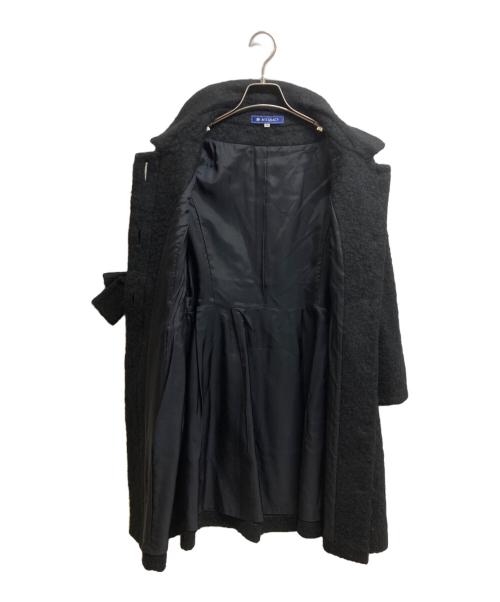 M'S GRACY（エムズグレイシー）M'S GRACY (エムズグレイシー) リボンモチーフアンゴラウールコート ブラック サイズ:38の古着・服飾アイテム