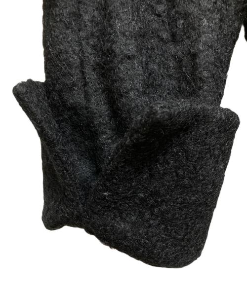 M'S GRACY（エムズグレイシー）M'S GRACY (エムズグレイシー) リボンモチーフアンゴラウールコート ブラック サイズ:38の古着・服飾アイテム