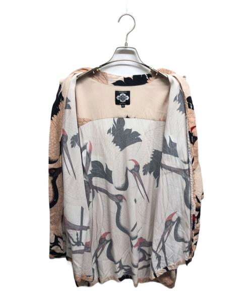 BUDSPOOL（バッズプール）BUDSPOOL (バッズプール) GAKKIN (ガッキン) 赤目鶴 HAWAIIANSHIRT OFF WHITE サイズ:XLの古着・服飾アイテム