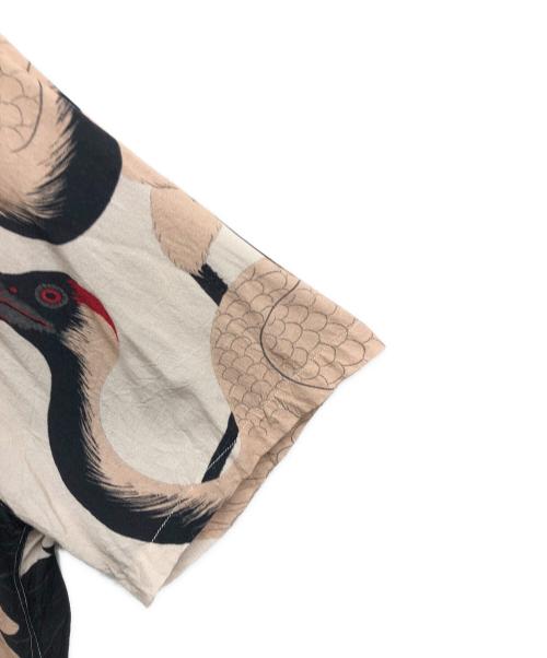 BUDSPOOL（バッズプール）BUDSPOOL (バッズプール) GAKKIN (ガッキン) 赤目鶴 HAWAIIANSHIRT OFF WHITE サイズ:XLの古着・服飾アイテム