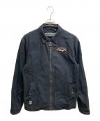 HARLEY-DAVIDSONハーレーダビッドソン）の古着「刺繍ロゴ ジップジャケット」｜ブラック