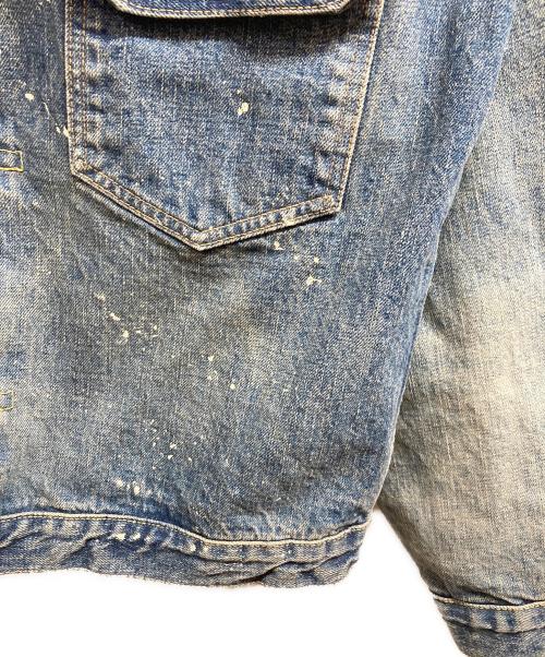 orSlow（オアスロウ）orSlow (オアスロウ) 1st Type ペイント加工デニムジャケット インディゴ サイズ:XLの古着・服飾アイテム