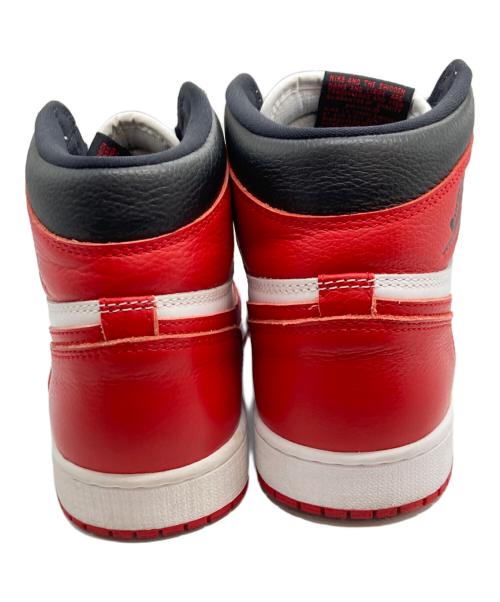 NIKE（ナイキ）NIKE (ナイキ) AIR JORDAN 1 RETRO HIGH OG ハイカットスニーカー WHITE/UNIVERSITY RED-BLACK サイズ:US9の古着・服飾アイテム