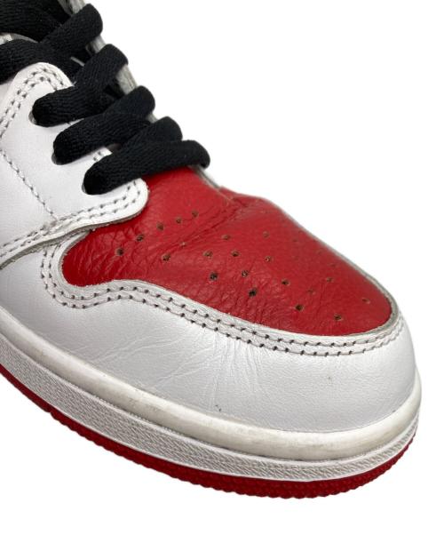 NIKE（ナイキ）NIKE (ナイキ) AIR JORDAN 1 RETRO HIGH OG ハイカットスニーカー WHITE/UNIVERSITY RED-BLACK サイズ:US9の古着・服飾アイテム