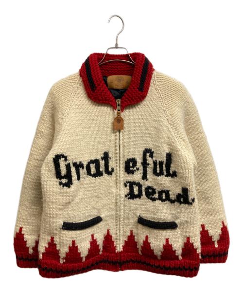 CANADIAN SWEATER（カナディアンセーター）CANADIAN SWEATER (カナディアンセーター) Grateful Dead (グレイトフル・デッド) カウチンニットカーディガン アイボリー サイズ:ーの古着・服飾アイテム