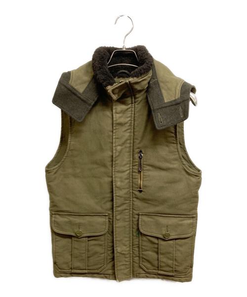 GERUGA PERFORMANCE（ゲルガ パフォーマンス）GERUGA PERFORMANCE (ゲルガ パフォーマンス) ミリタリーフーデッドベスト グリーン サイズ:3の古着・服飾アイテム