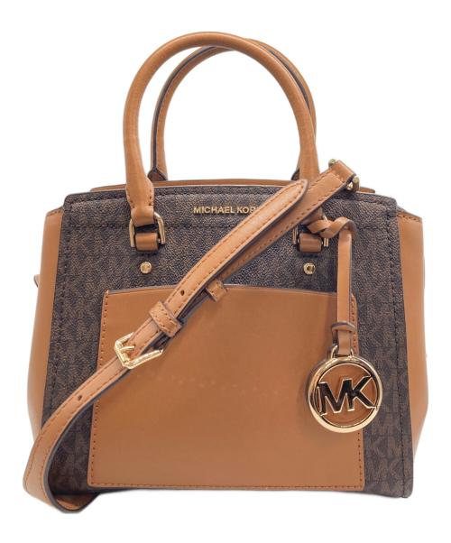 MICHAEL KORS（マイケル・コース）MICHAEL KORS (マイケル・コース) 2WAYショルダーバッグ ブラウンの古着・服飾アイテム