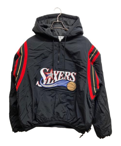 NIKE（ナイキ）NIKE (ナイキ) Philadelphia 76ers アノラック ハーフジップ ブラック サイズ:Sの古着・服飾アイテム