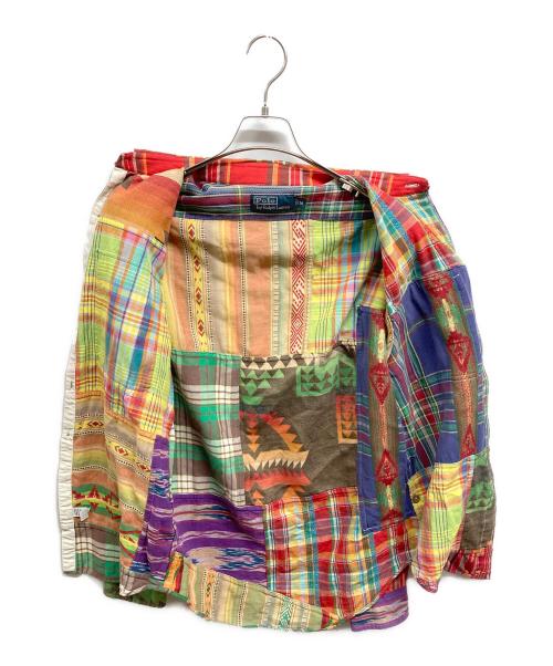 POLO RALPH LAUREN（ポロ・ラルフローレン）POLO RALPH LAUREN (ポロ・ラルフローレン) パッチワークシャツ レッド サイズ:Mの古着・服飾アイテム