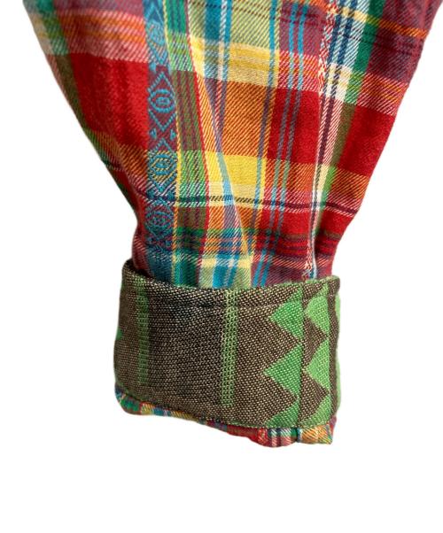 POLO RALPH LAUREN（ポロ・ラルフローレン）POLO RALPH LAUREN (ポロ・ラルフローレン) パッチワークシャツ レッド サイズ:Mの古着・服飾アイテム