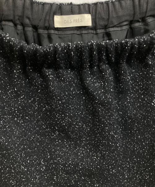 DES PRES（デ プレ）DES PRES (デ プレ) ノイジーインレーステッチ ギャザースカート ブラック サイズ:36の古着・服飾アイテム