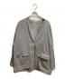 DES PRES（デ プレ）の古着「コットンシルクタイプライター ノーカラージャケット」｜グレー